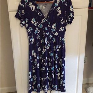 Floral blue dress